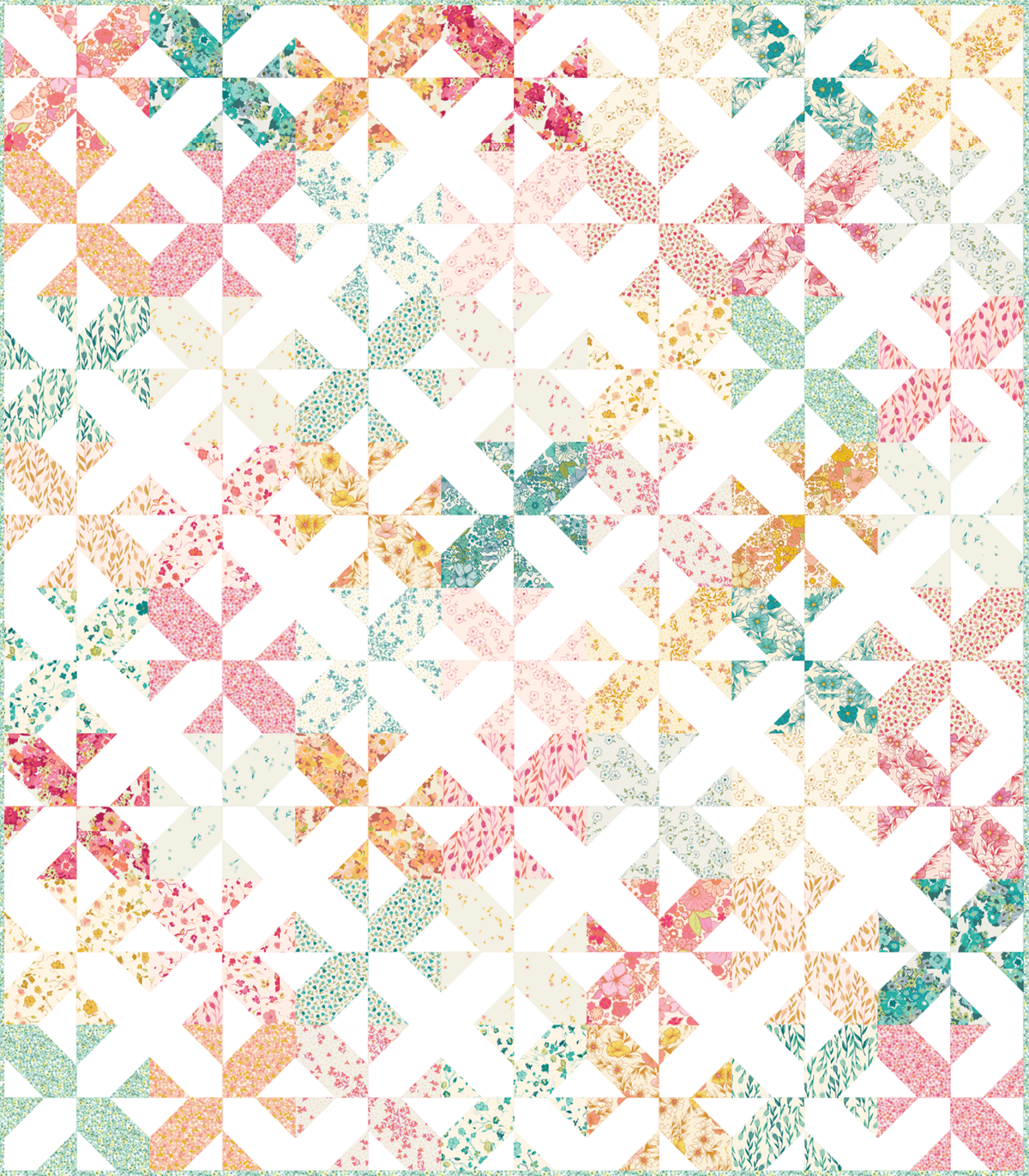 Bloomcross Precut Quilt Kit Featuring Art Gallery Bloomcore – My Fabric ...