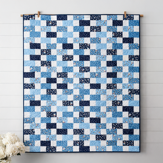 Brick Snowman Precut Quilt Kit (Backing Available)