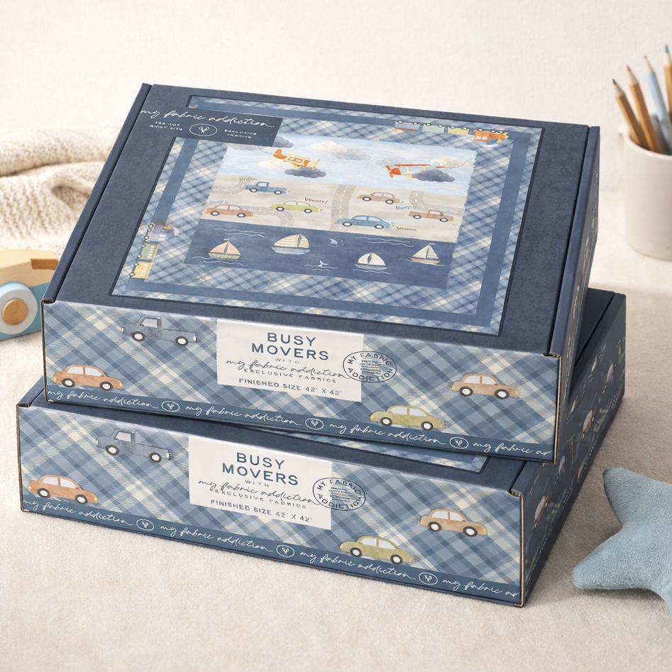 Busy Movers Easy Snuggle Quilt Kit (PlushMere Backing Included)