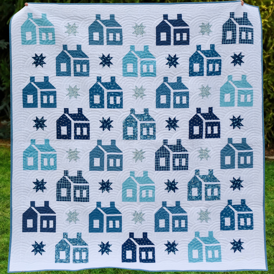 Home Precut Sew-Ready Quilt Kit Featuring Moda Blueprint Fabric by Camille Roskelley