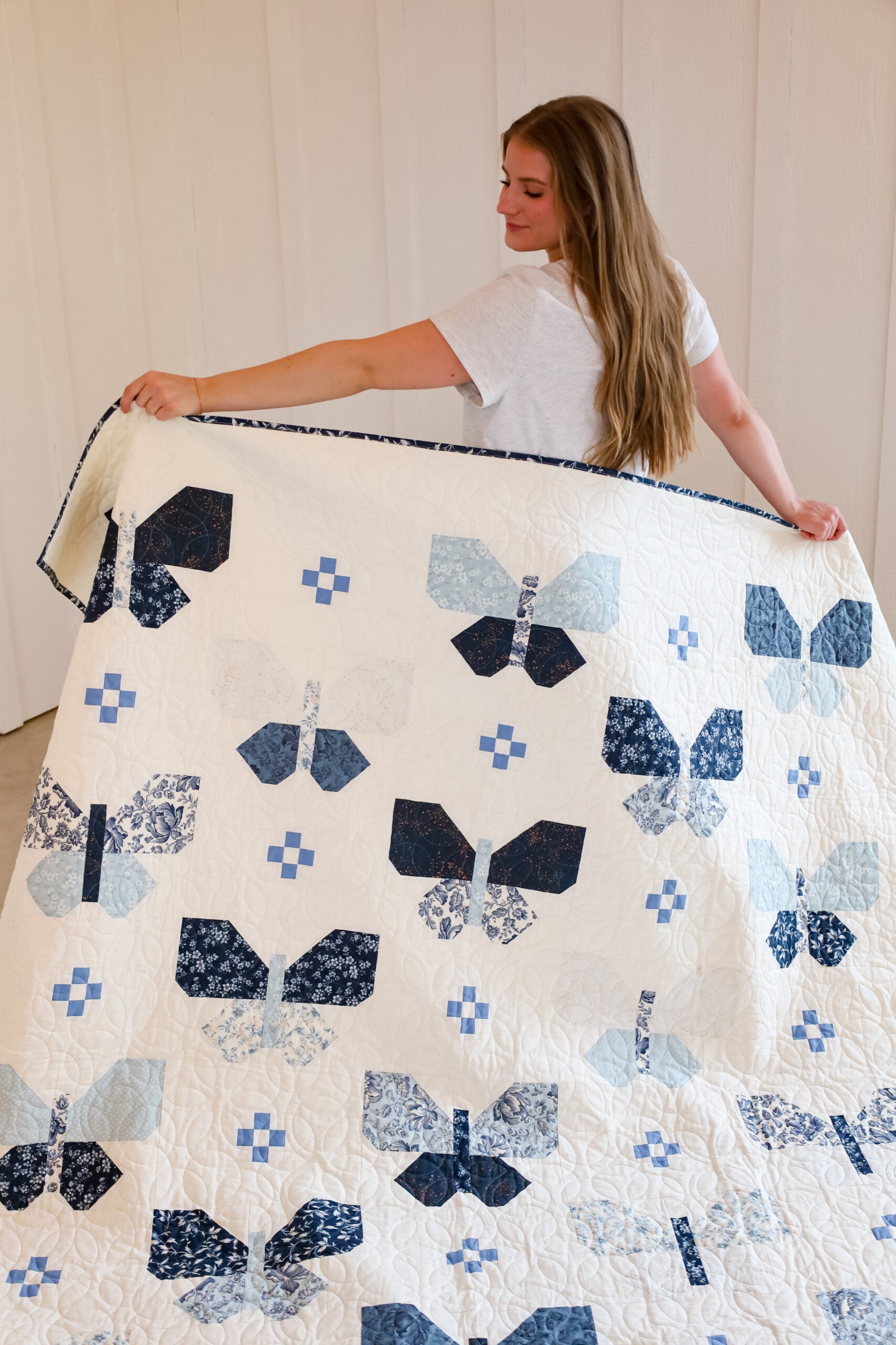 Flutter Pre-Cut Sew-Ready Quilt Kit Featuring Cascade Fabric by 3 Sisters Moda image 3