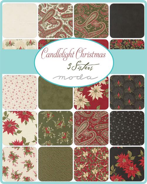 Candlelight Christm Jelly Roll® 44420JR Moda Precuts 100% cotton fabric quilt strips by 3 Sisters