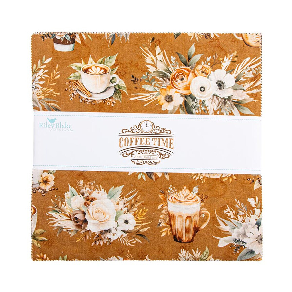 Riley Blake Designs 10-17130-42 Coffee Time precut 10 Inch Stacker by The RBD Designers