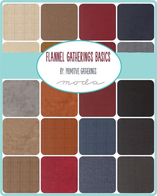 Flannel Gath Basics Layer Cake® 49340LCF Moda Precuts Layer Cake 10" squares quilt fabric by Primitive Gatherings