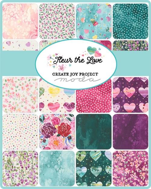 Fleur The Love Layer Cake® 39880LC Moda Precuts Layer Cake 10" squares quilt fabric by Create Joy Project