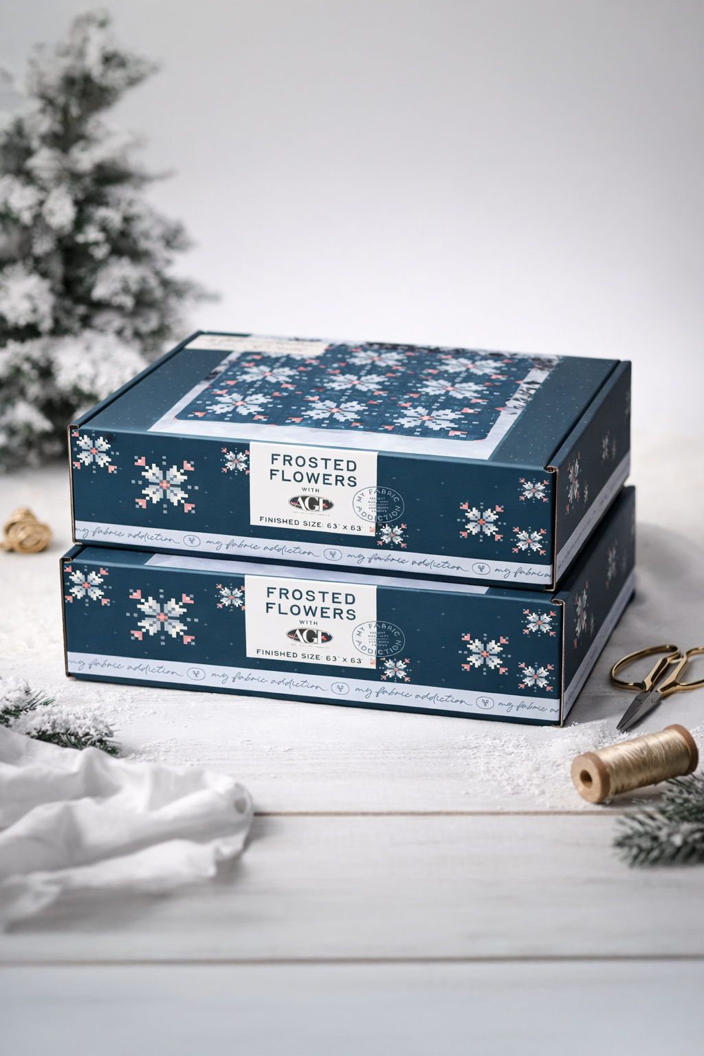 Frostflower by Abby Maed  Quilt  Precut Quilt Kit Featuring Art Gallery Fabrics