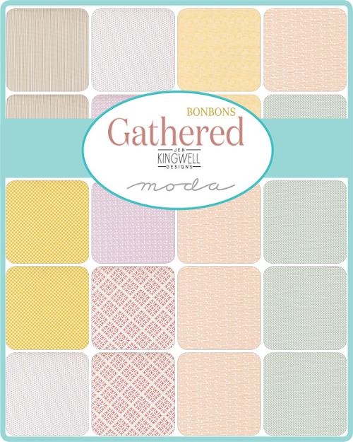 Gathered Bonbons Jelly Roll® 18298JR Moda Precuts Jelly Roll 100% cotton fabric quilt strips by Jen Kingwell