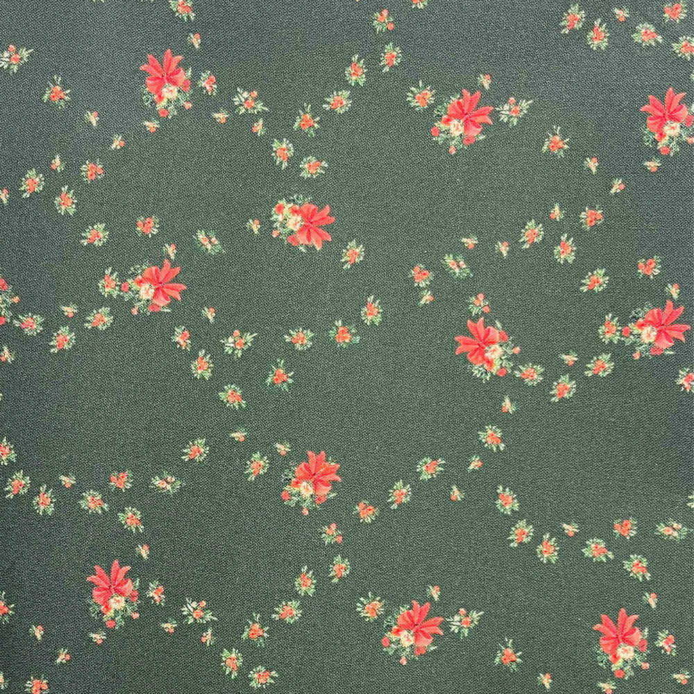 Poinsettia Sprig Backing, 4 1/4 yards