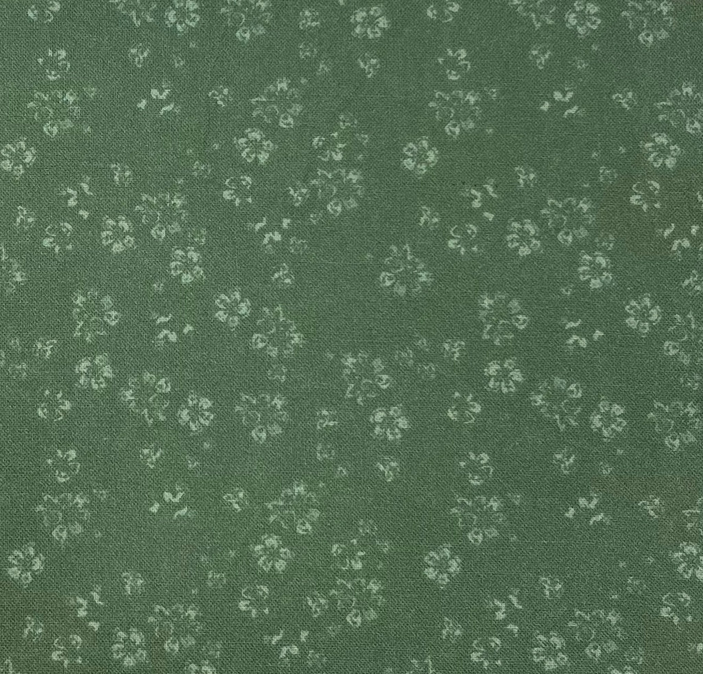 Green Floral Backing for Strawberry Fields Quilt, 4 yards
