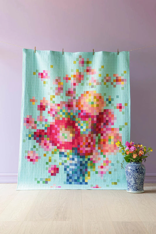 Tilda Embroidery Flower Vase  Precut Quilt Kit