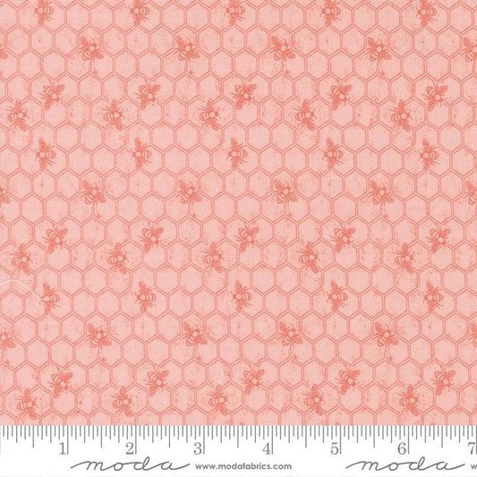 END OF BOLT 1007 Wild Honey Lella Boutique Moda 5253 12 Carnation  Background 100% cotton quilting fabric