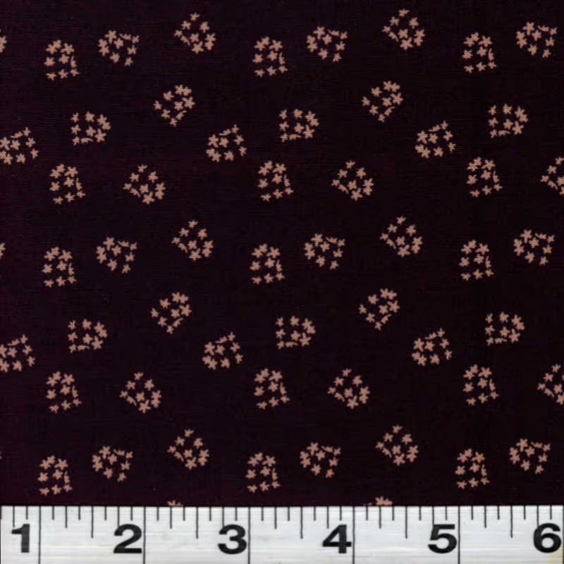 ENDOFBOLT95 Deep Burgundy Beige Star Clusters fabric basic 100% cotton quilting fabric