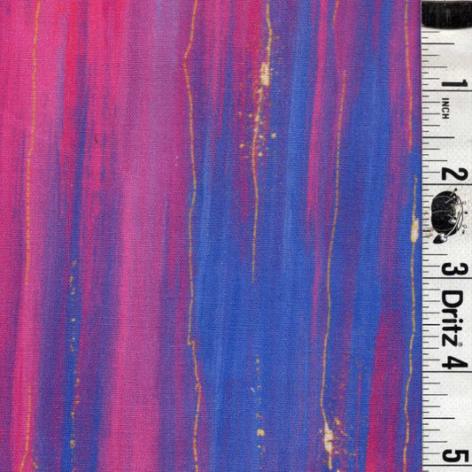 END OF BOLT 10 Purple Rain purple pink stripes Background basic 100% cotton quilting fabric