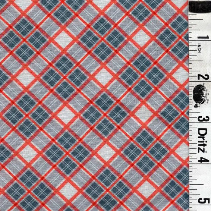 END OF BOLT 224 Harvest Plaid Background 100% cotton quilting fabric