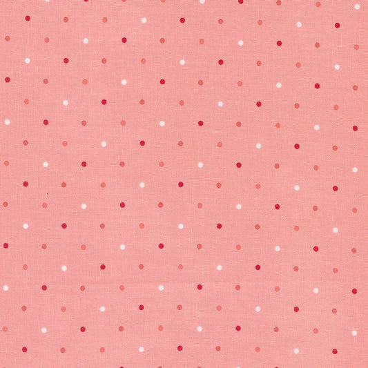 END OF BOLT 55 Moda Magic Dot Pink Lemonade 100 percent cotton fabric