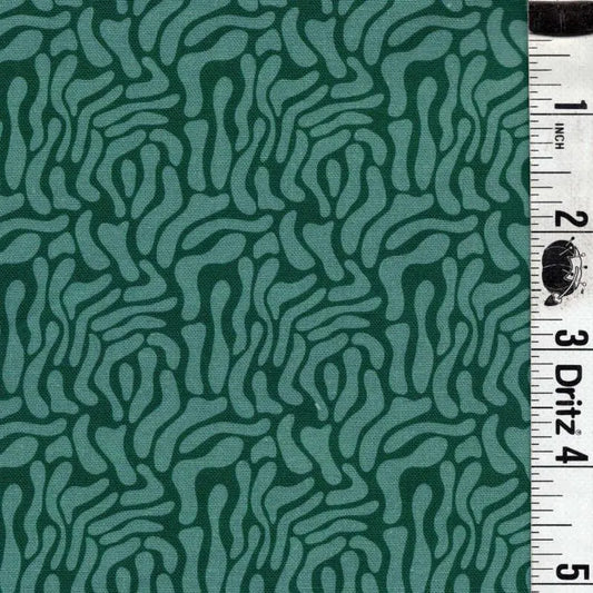 Quilt Fabric Forest green swirls Green background END OF BOLT Remnant 2 yards basic 100% cotton quilting fabric