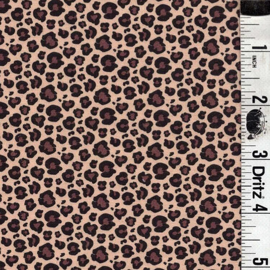 END OF BOLT 16 Cute cheetah animal print background basic 100% cotton quilting fabric