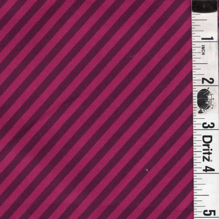 Gorgeous Fuchsia and Black Stripe background END OF BOLT 1 yard 26 inch remnant 100% cotton quilting fabric&nbsp;