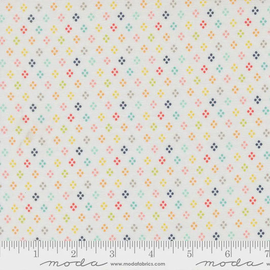 END OF BOLT 226 Moda 37707 11 Colorful Dot White background 100% cotton quilting fabric