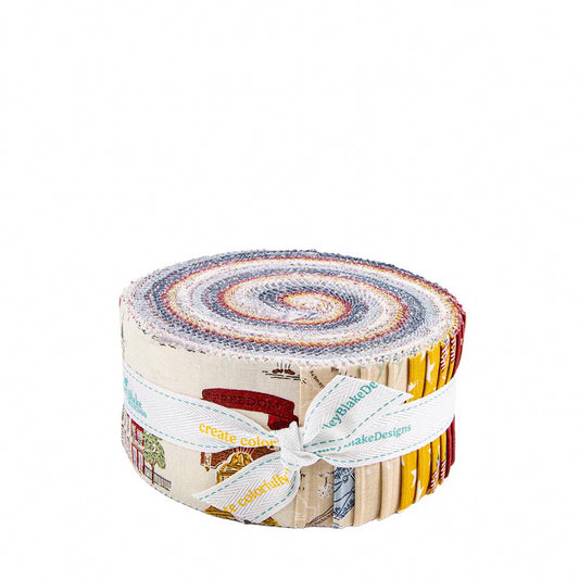 Riley Blake Independence 40 piece 2.5-inch Strips Jelly Roll RP-17330-40 by The RBD Designers
