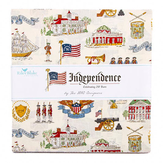 Riley Blake Designs 10-17330-42 Independence precut 10 Inch Stacker by The RBD Designers