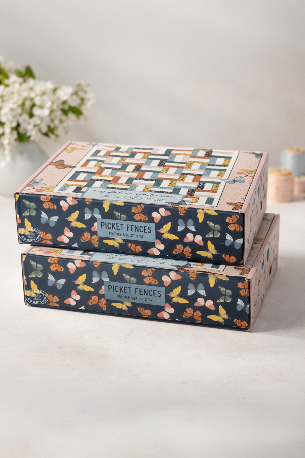 Picket Fences in Jewel Precut Sew-Ready Quilt Kit (backing available)