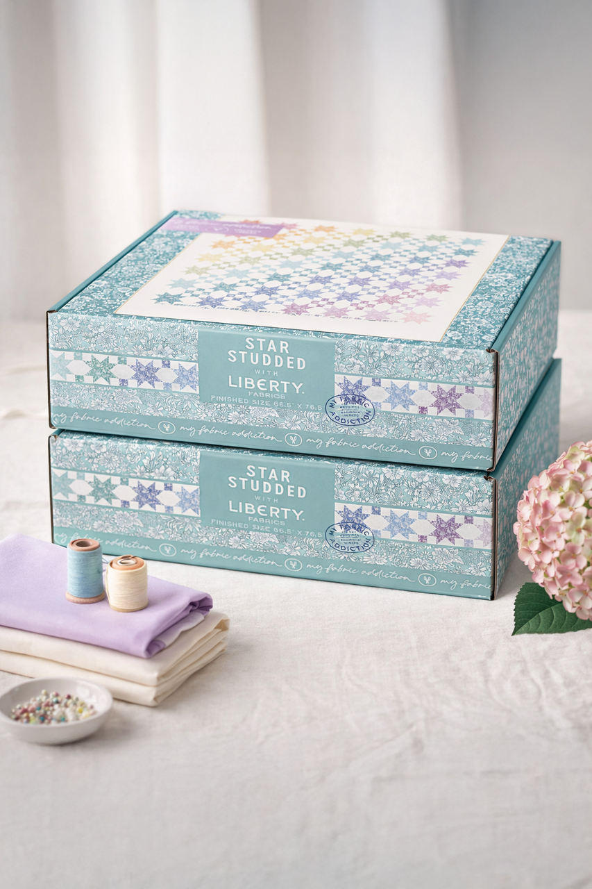 Star Studded Pre Cut Quilt Kit by GiGi's Thimble featuring Libery Of London Fabrics by Emily Belle