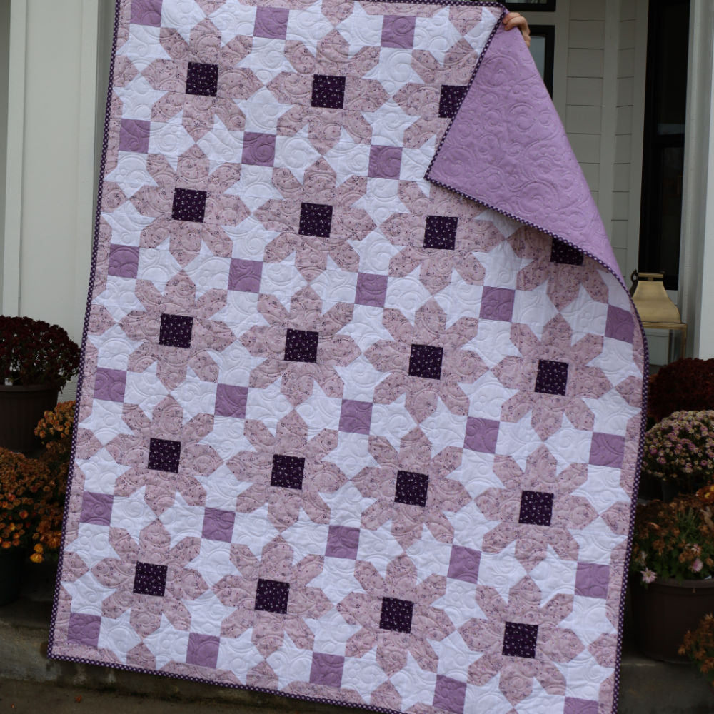 Lavender Floral backing for Lavender Bloom quilt, 4 yards