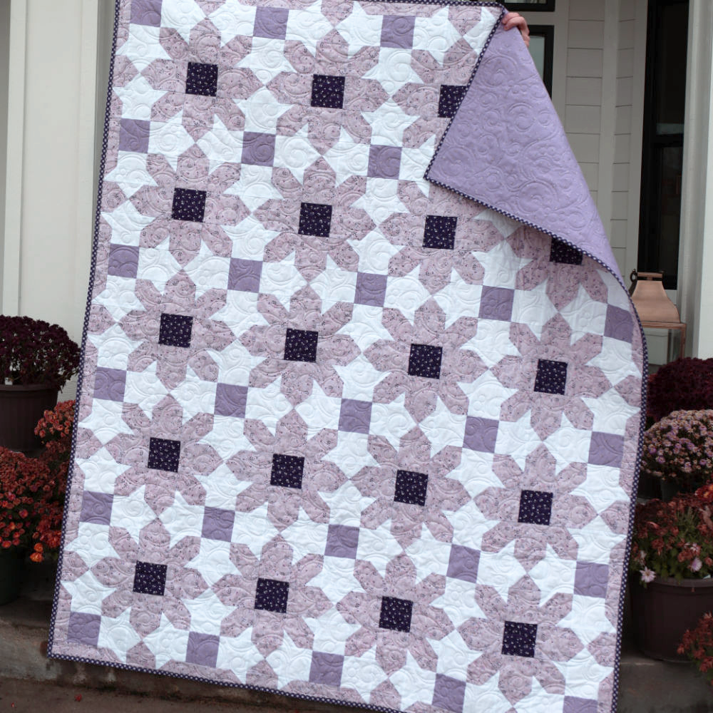 Lavender Bloom Pre-Cut Ready-To-Sew Quilt Kit