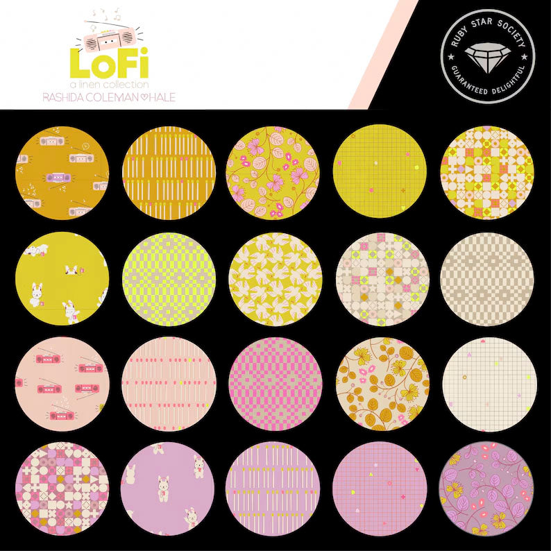 Lofi Linens Layer Cake® RS1129LC Ruby Star Precut Layer Cake 10" squares quilt fabric by Rashida Coleman Hale