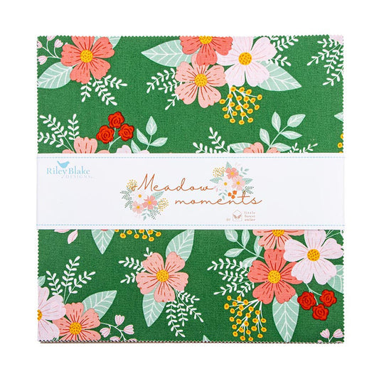 Riley Blake Designs 10-17230-42 Meadow Moments precut 10 Inch Stacker by Little Forest Atelier