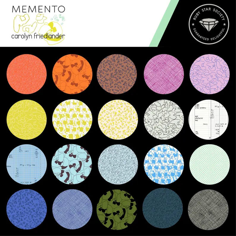 Memento Jelly Roll® RS8000JR Ruby Star Precut 100% cotton fabric quilt strips by Carolyn Friedlander