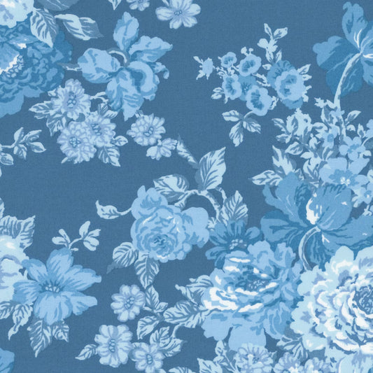 Moda Blueprint Floral backing for Home quilt, 4.5 yards