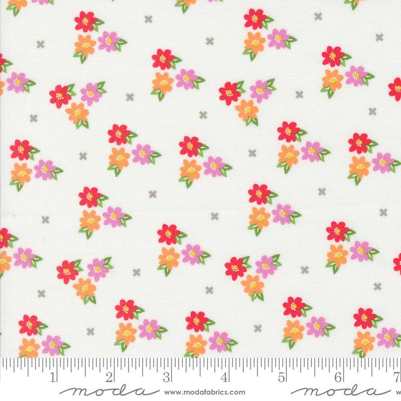 Laguna Sunrise Off White 37682 11 By Sherri and Chelsi for Moda Fabrics End of Bolt Remnant 2 yards 8 inches, 100 percent cotton fabric