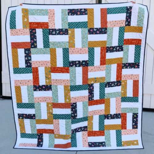 Picket Fences in Jewel Precut Sew-Ready Quilt Kit Featuring Moda Songbook A New Page Fabric