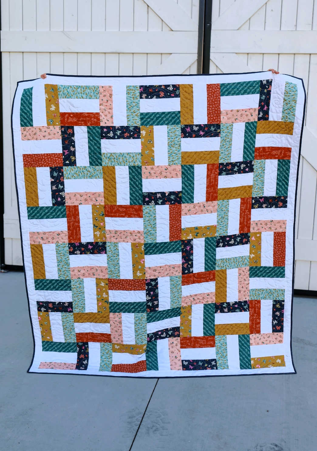 Picket Fences in Jewel Precut Sew-Ready Quilt Kit Featuring Moda Songbook A New Page Fabric