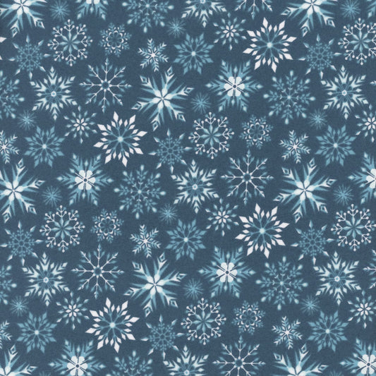 Backing FLANNEL Winter Magic Flannel F16787-NAVY  - Riley Blake Designs 4 1/8 yards
