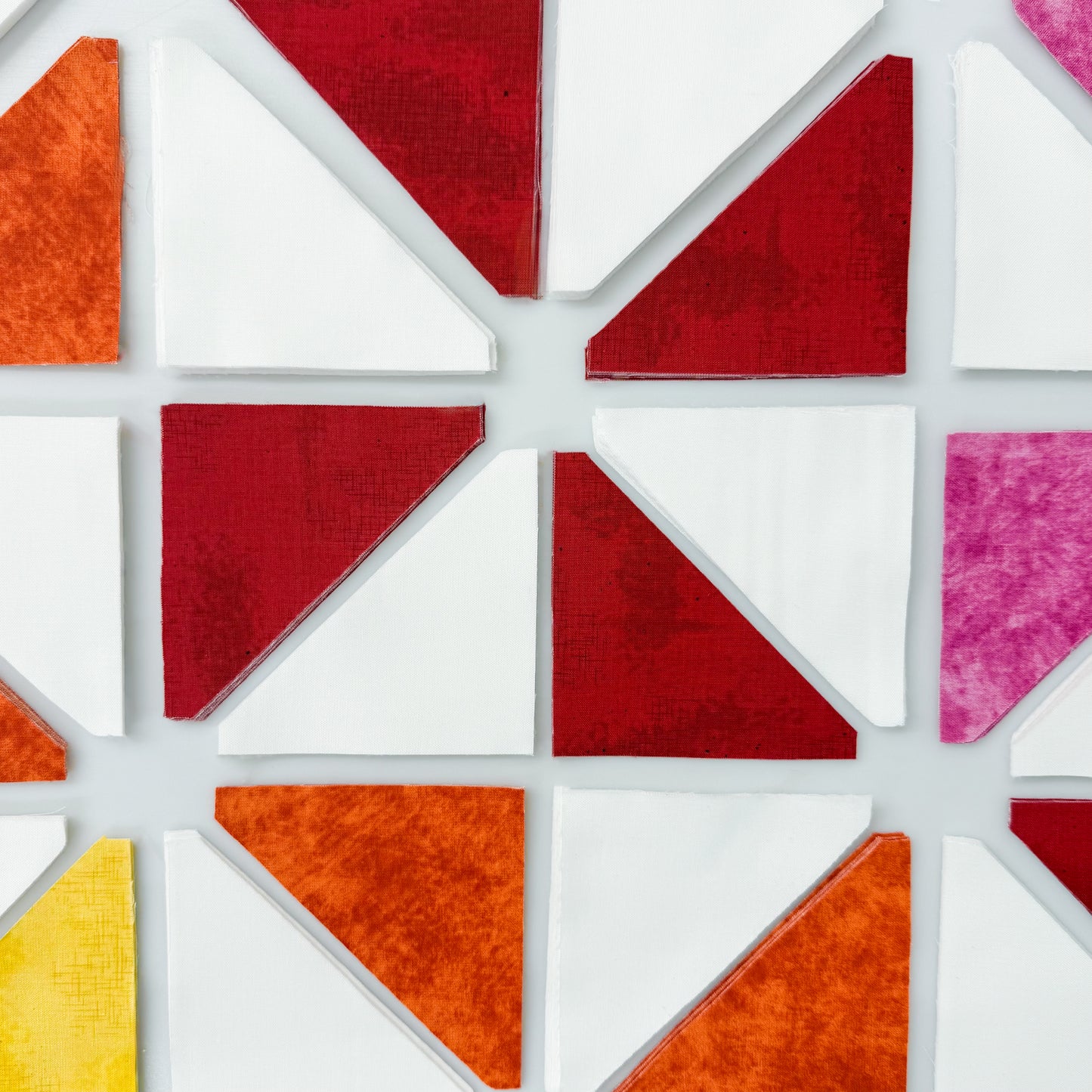Pinwheel Perfection Rainbow Bright  Sew-Ready Quilt Kit Featuring Gorgeous Riley Blake Shabby Basics Line