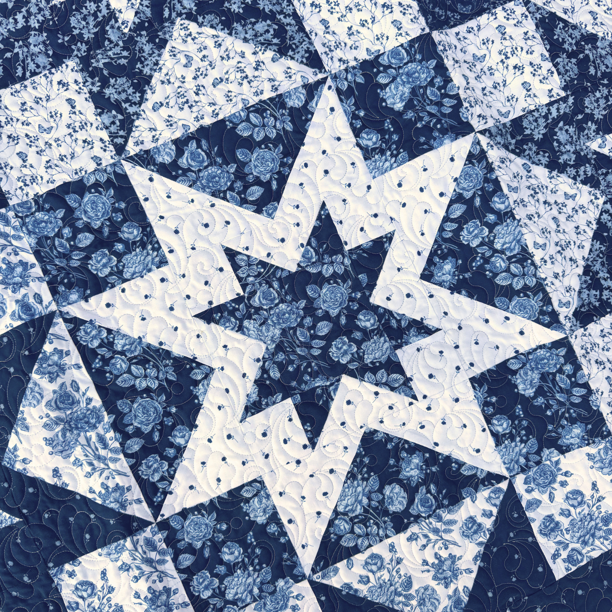 Porcelain Stars Pre Cut Quilt Kit
