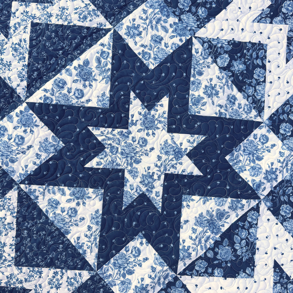 Porcelain Stars Pre Cut Quilt Kit