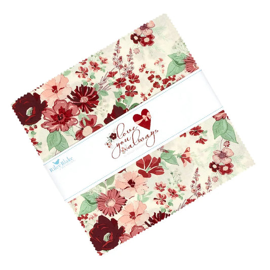 Riley Blake Designs 10-16870-42 Love you Always precut 10 Inch Stacker by Sandy Gervais