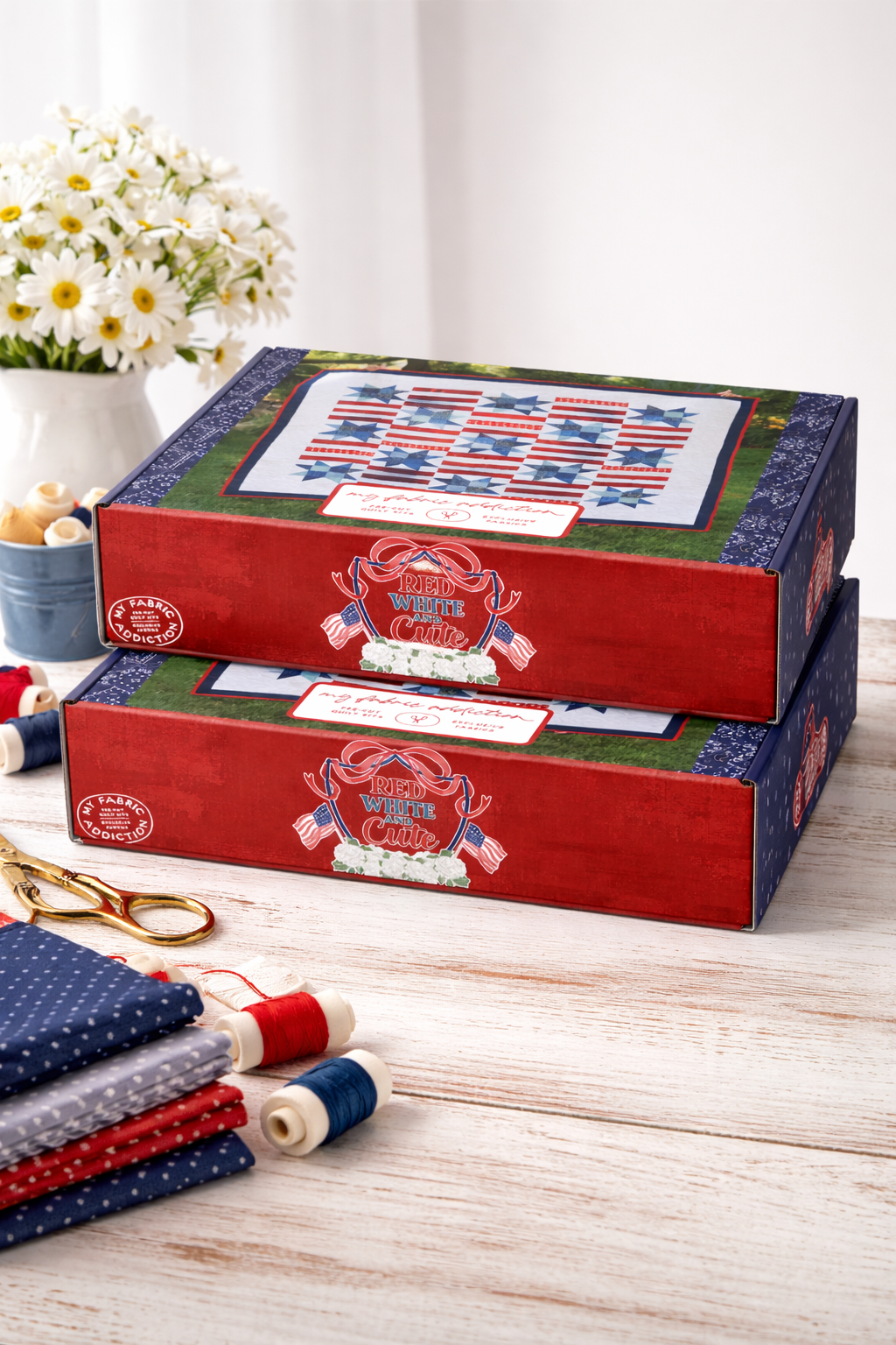 Red, White, and Cute  Precut Sew-Ready Quilt Kit