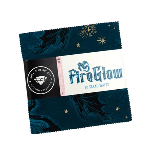 Fireglow Charm Pack RS2131PP Ruby Star Precut squares 100% cotton fabric quilt ready to sew Ruby Star by Sarah Watts