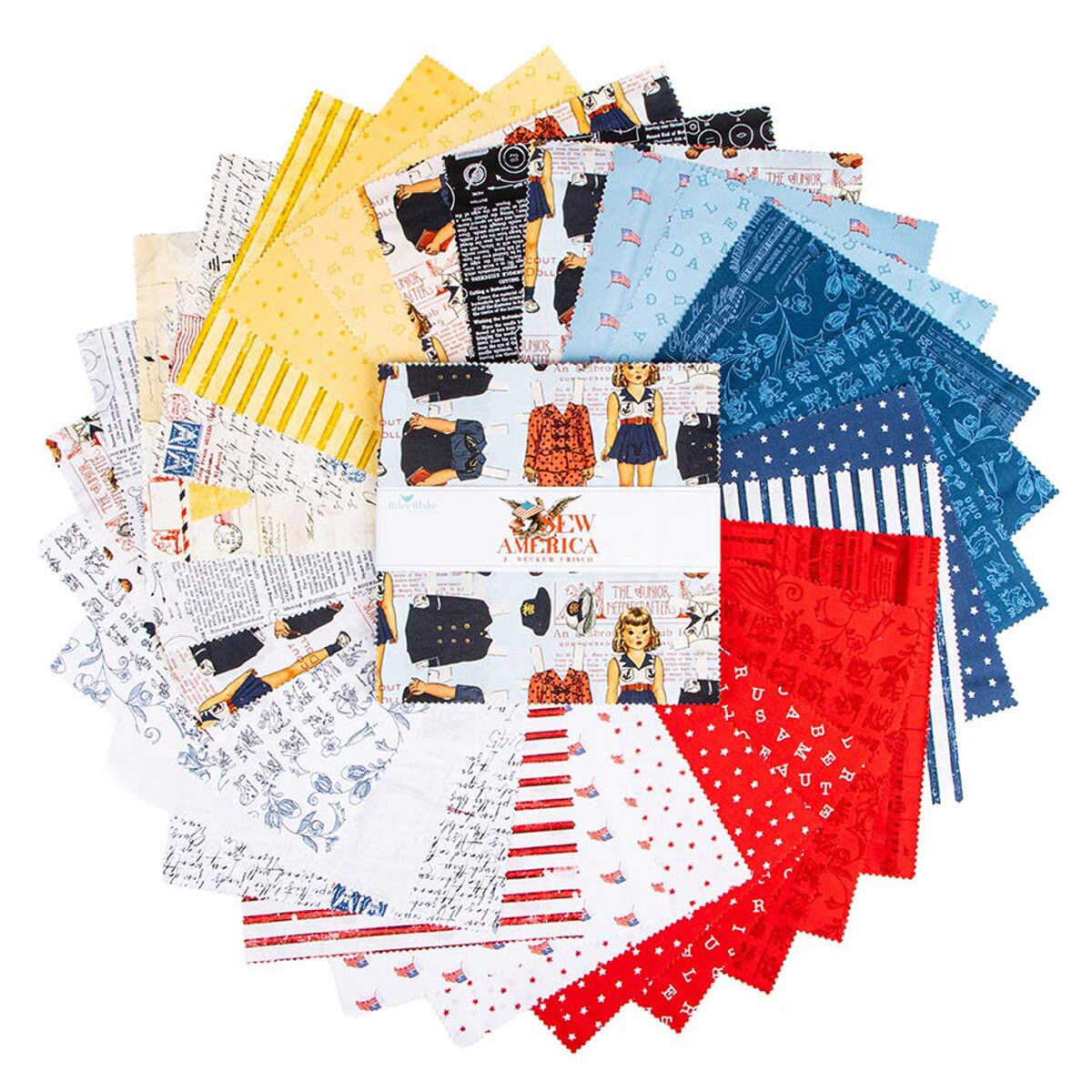 Riley Blake Designs 10-17340-42 Sew America precut 10 Inch Stacker by J. Wecker Frisch