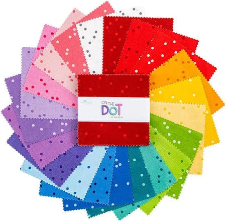 Riley Blake Designs &nbsp;10-17030-42 On the Dot precut 10 Inch Stacker by Sew Yeah Quilting