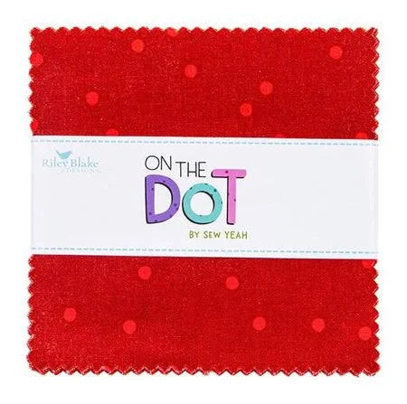 Riley Blake Designs &nbsp;10-17030-42 On the Dot precut 10 Inch Stacker by Sew Yeah Quilting