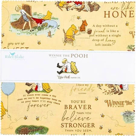 Riley Blake Desings Winnine the Pooh Stacker 10 1700 42 precut stacker Layer 10 inch square Riley Blake Designs quilt fabric
