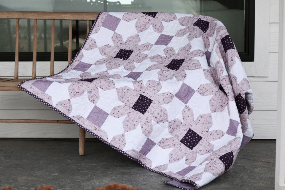 Lavender Bloom Pre-Cut Ready-To-Sew Quilt Kit