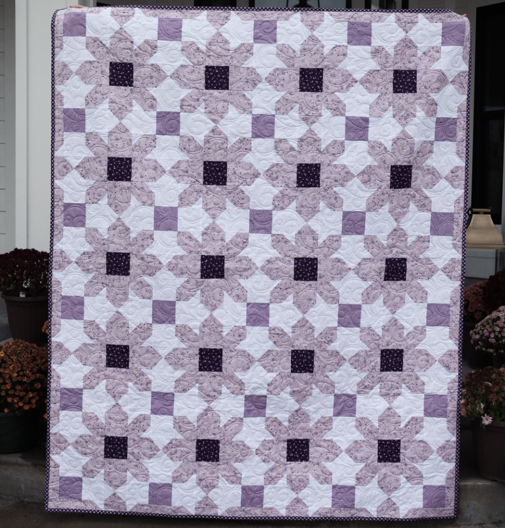 Lavender Bloom Pre-Cut Ready-To-Sew Quilt Kit