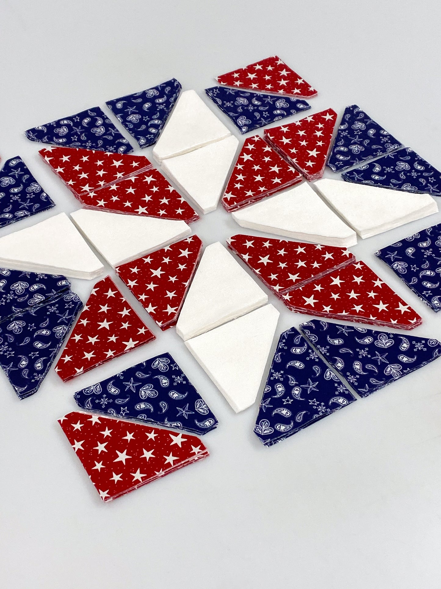 Sparklers Pre Cut Table Runner Kit Red, White and Blue